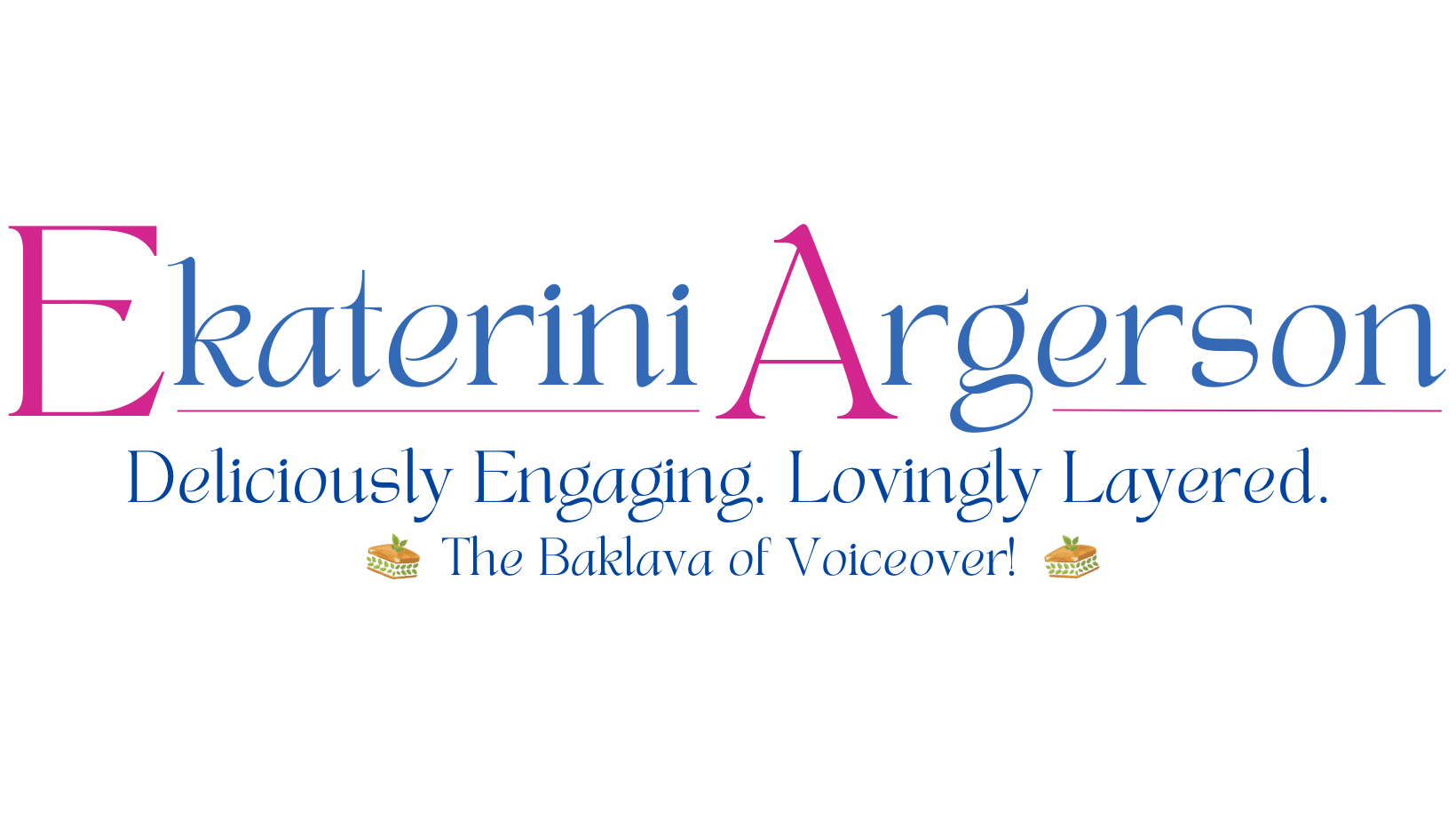 Ekaterini Argerson Voice Over Actor Logo The Baklava of Voiceover